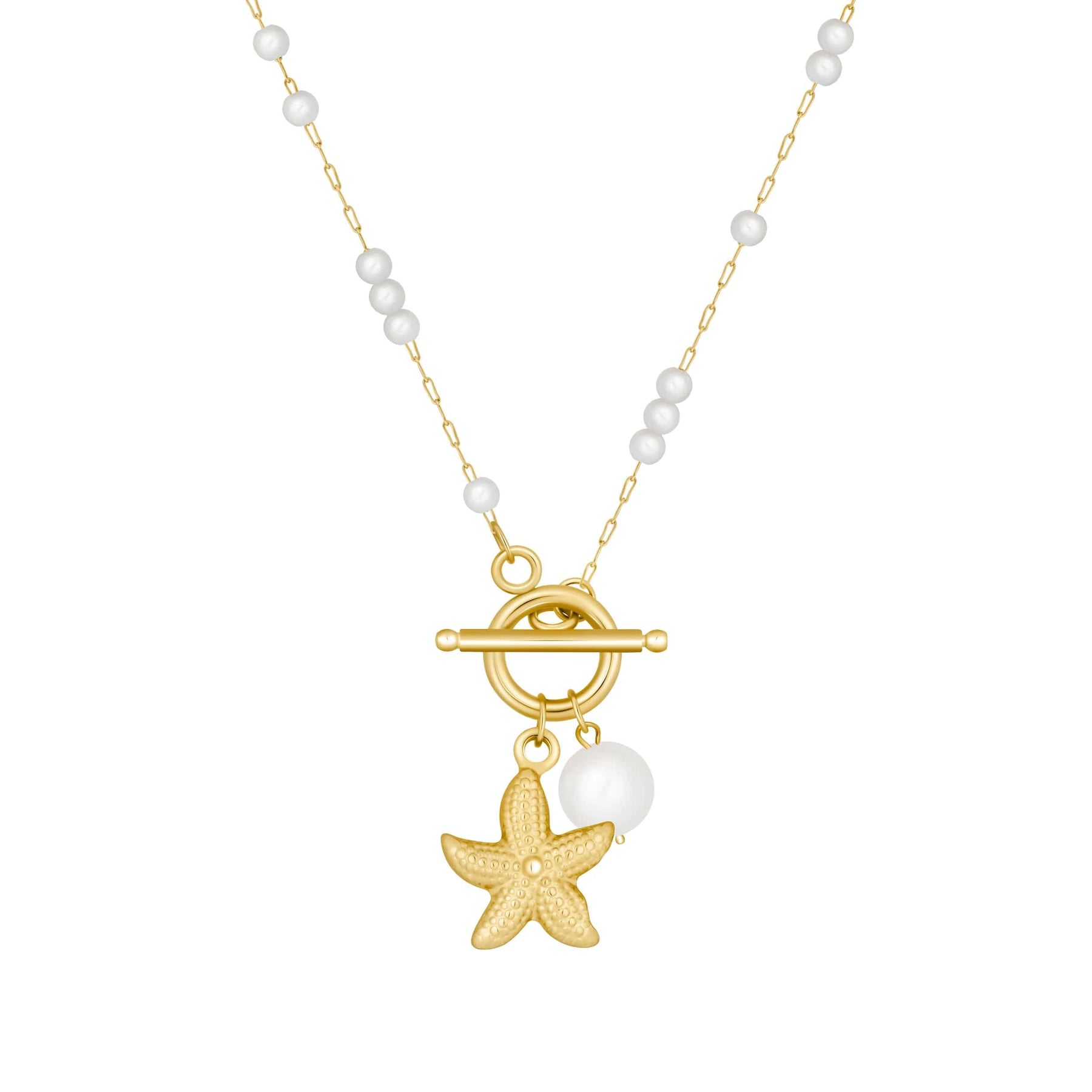 Bohomoon Stainless Steel Aloha Pearl Necklace