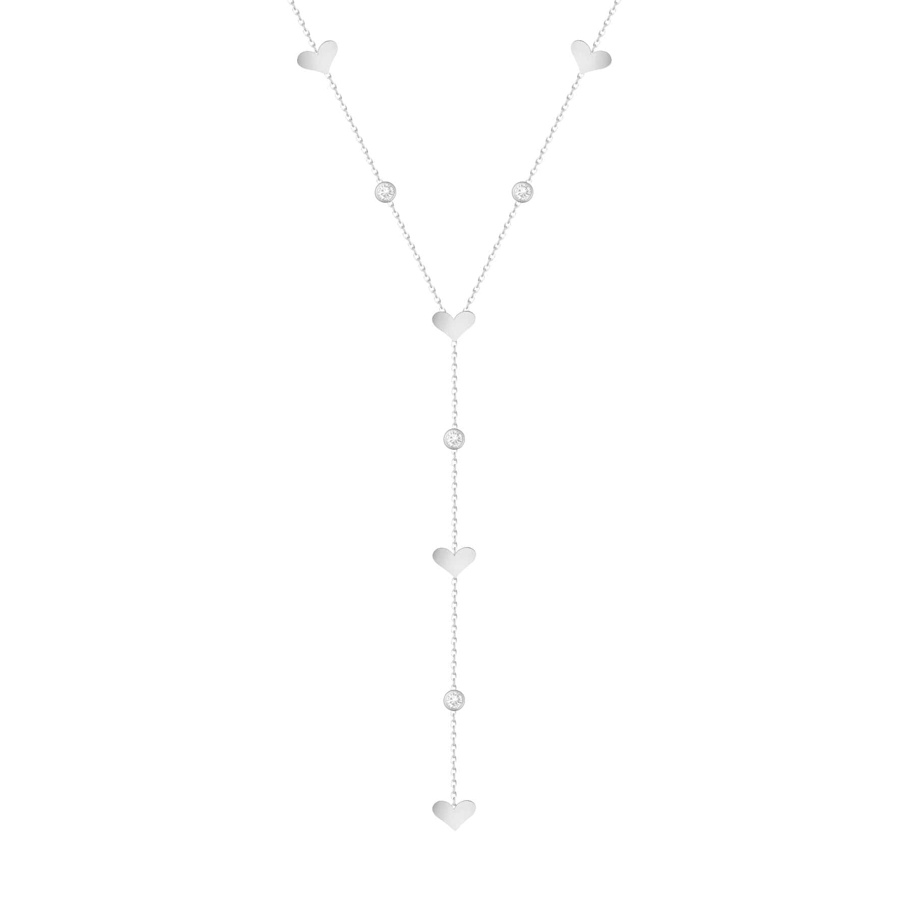 Bohomoon Stainless Steel Adorned Lariat Necklace