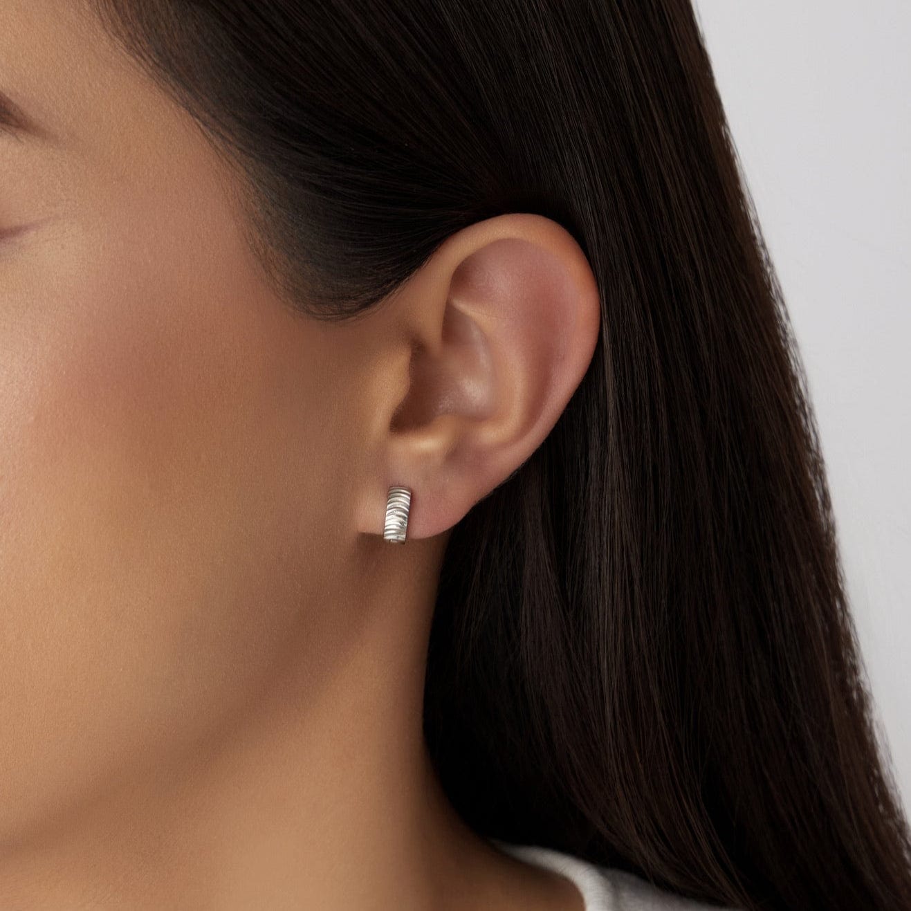 Bohomoon Stainless Steel Aimee Huggie Hoop Earrings