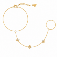 Bohomoon Stainless Steel Alexandra Hand Chain Bracelet