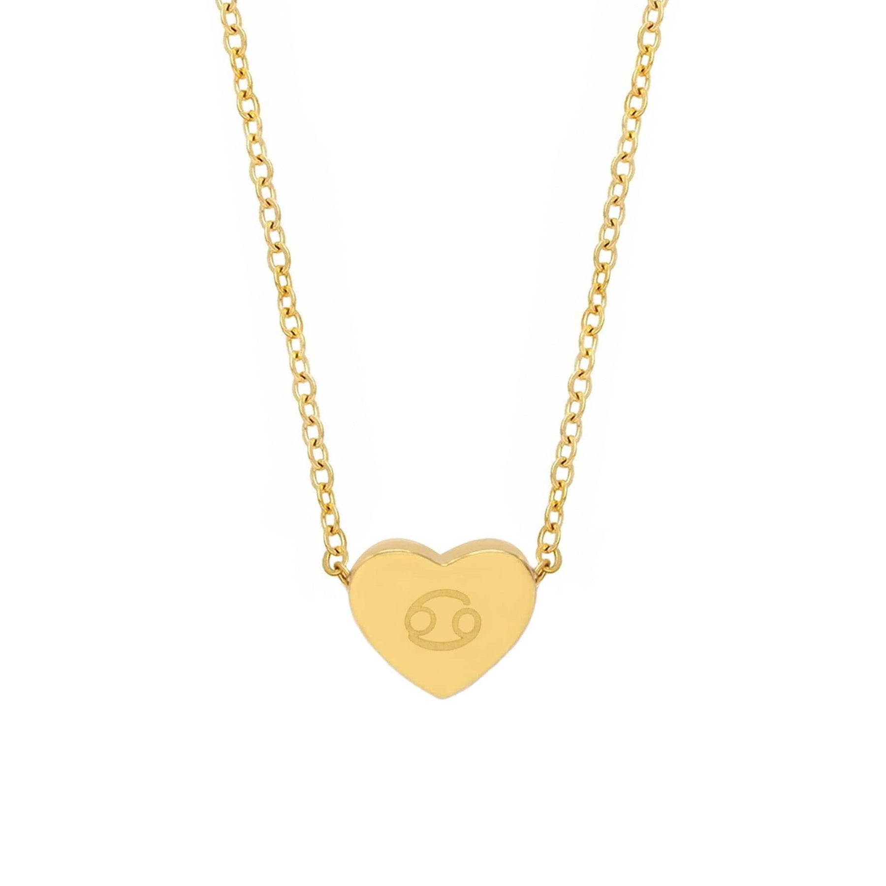 BohoMoon Stainless Steel Alora Zodiac Necklace Gold / Cancer