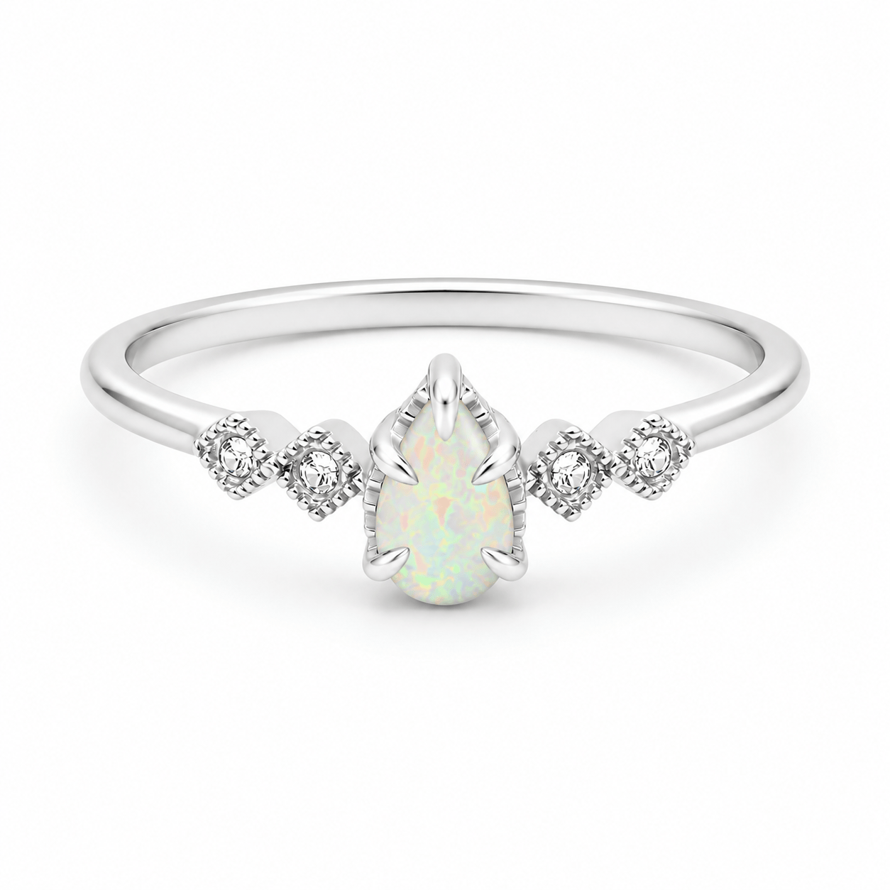 Bohomoon Stainless Steel Alyssa Opal Ring