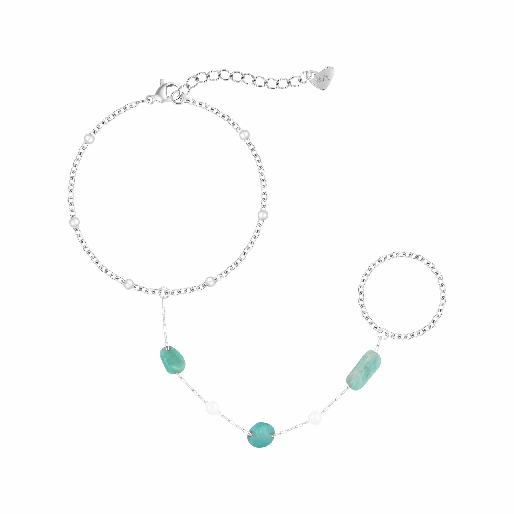 Bohomoon Stainless Steel Angelic Hand Chain Bracelet