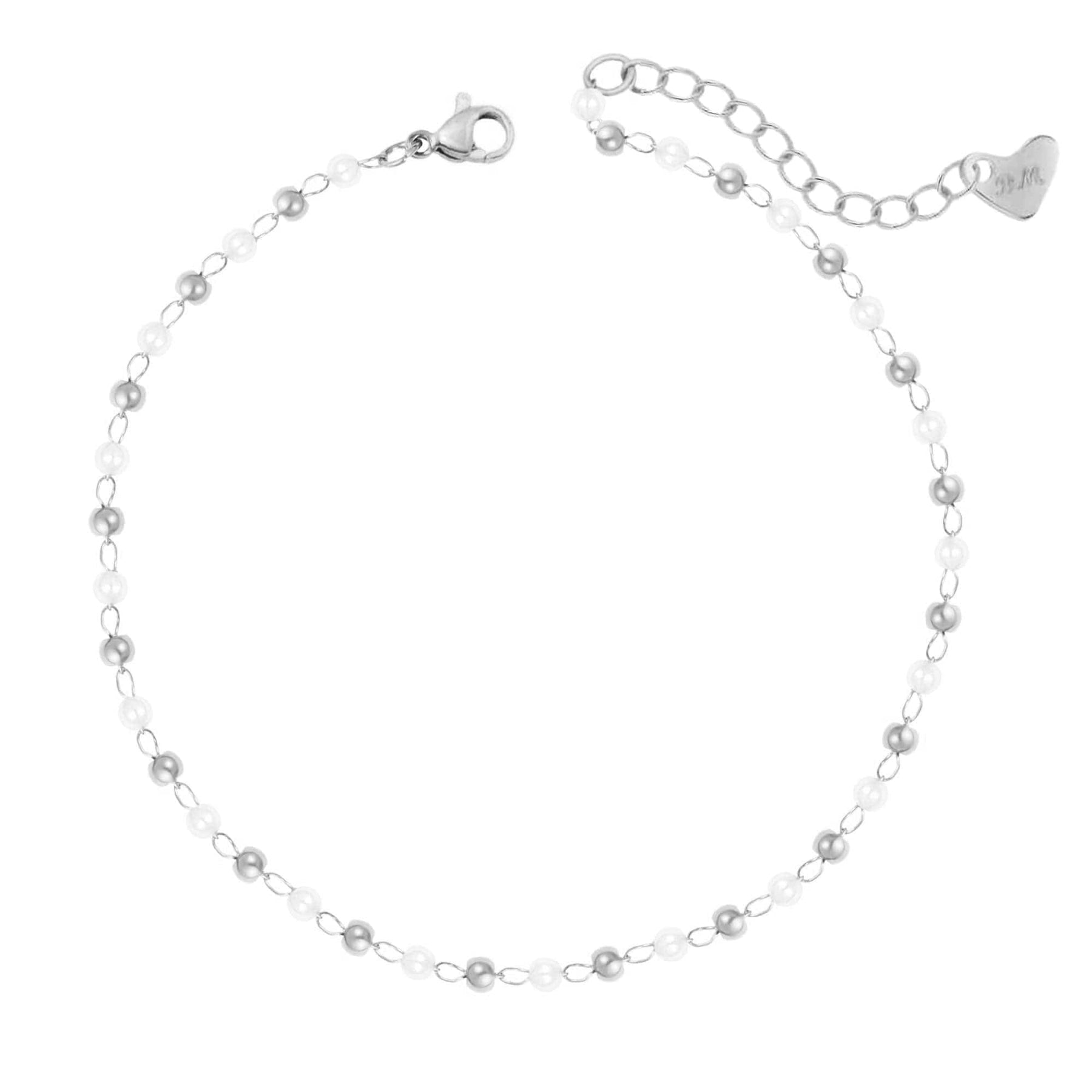 Bohomoon Stainless Steel Antalya Pearl Anklet