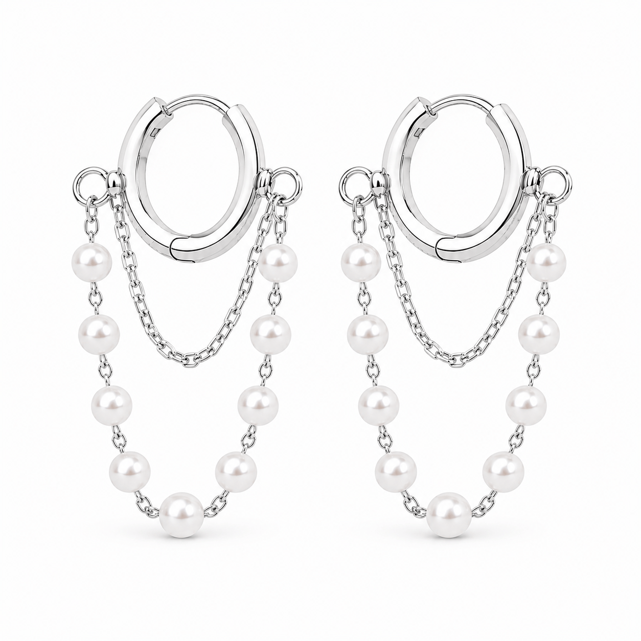 Bohomoon Stainless Steel Antalya Pearl Drop Earrings