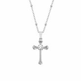 BohoMoon Stainless Steel Antonella Cross Necklace Silver