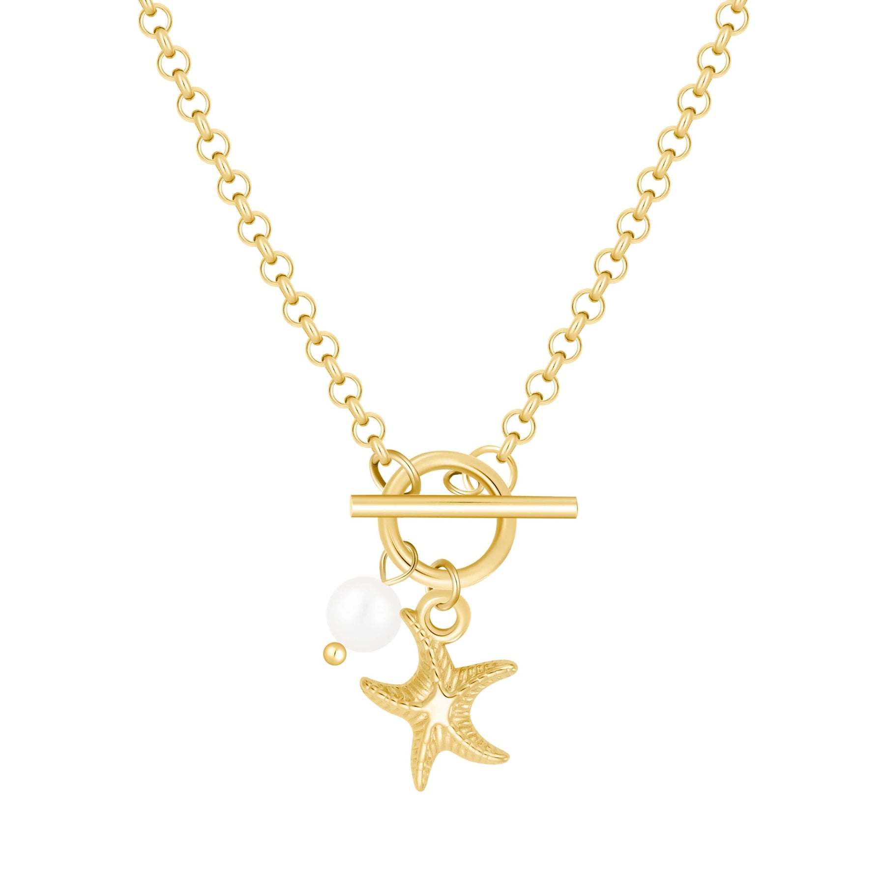 Bohomoon Stainless Steel Aquamarine TBar Necklace