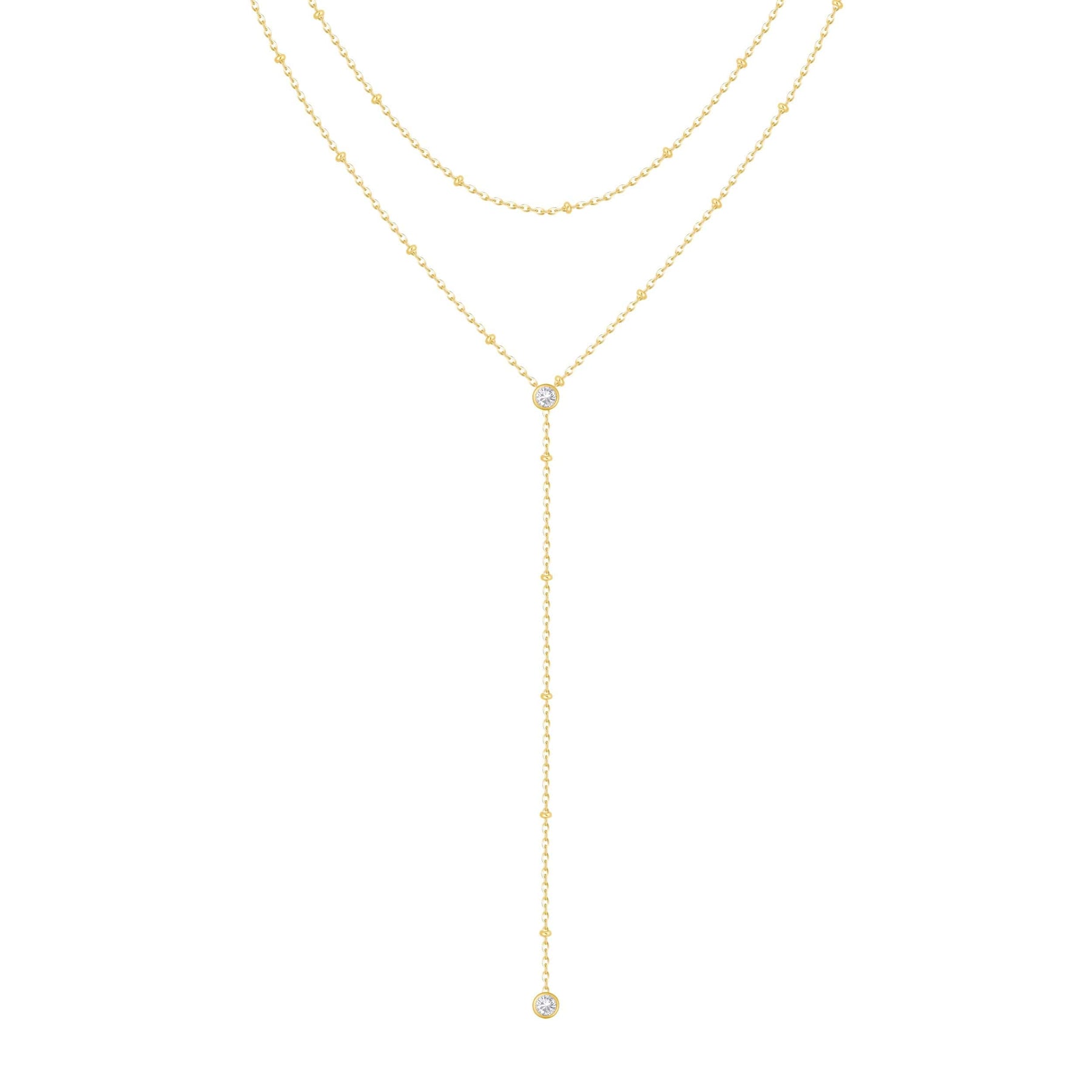 Bohomoon Stainless Steel Ashlyn Layered Lariat Necklace