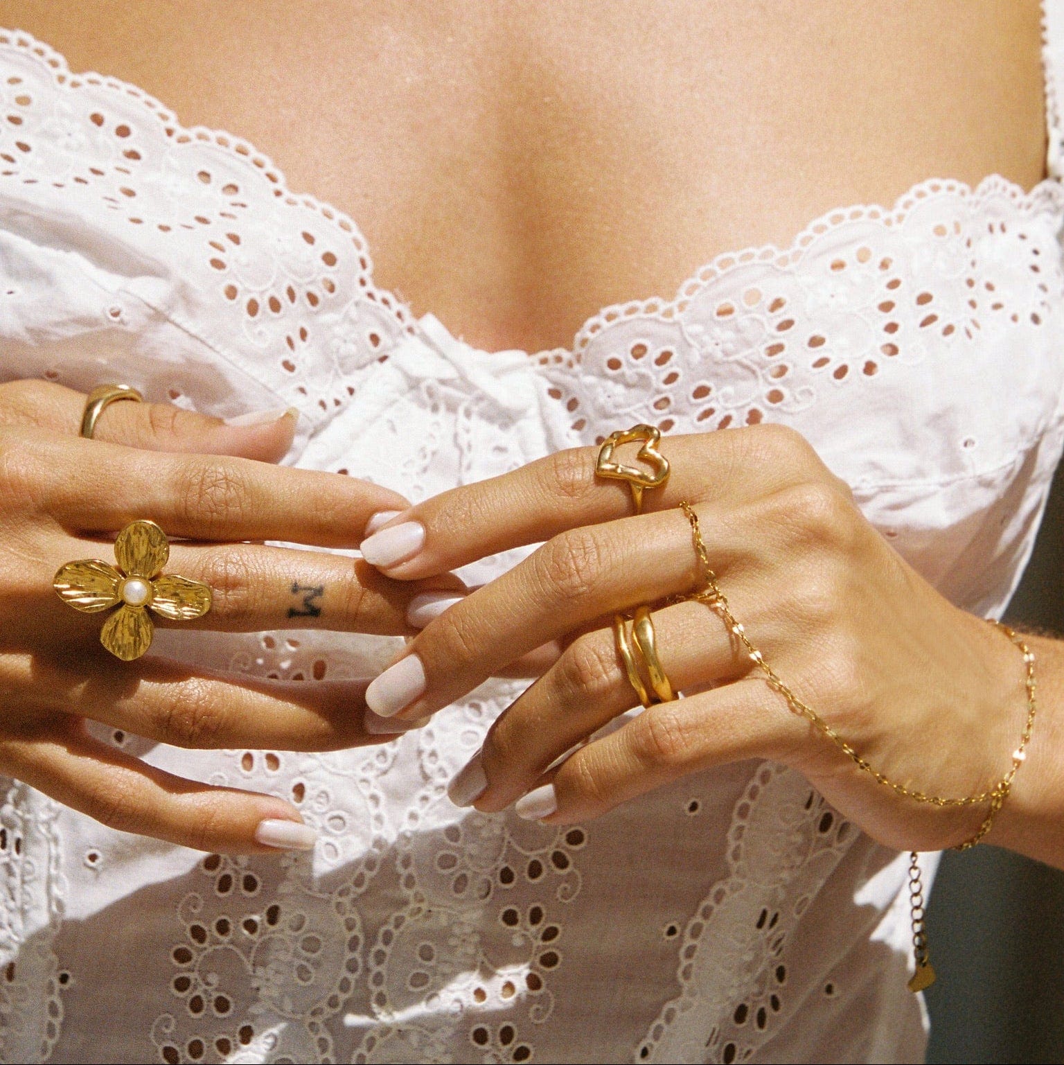 Bohomoon Stainless Steel Aurelie Pearl Ring