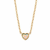 BohoMoon Stainless Steel Avril Opal Necklace Gold