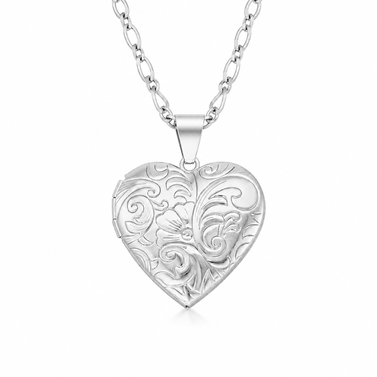 Bohomoon Stainless Steel Beau Heart Locket Necklace