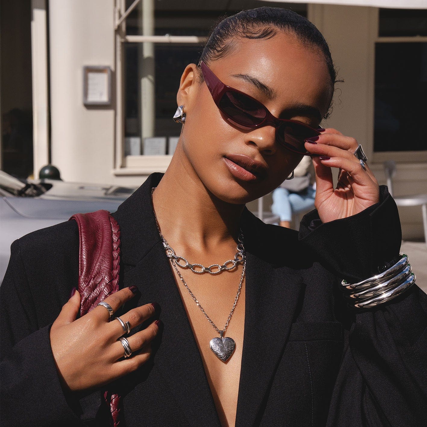 Bohomoon Stainless Steel Beau Heart Locket Necklace