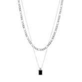 BohoMoon Stainless Steel Belle Layered Necklace Silver
