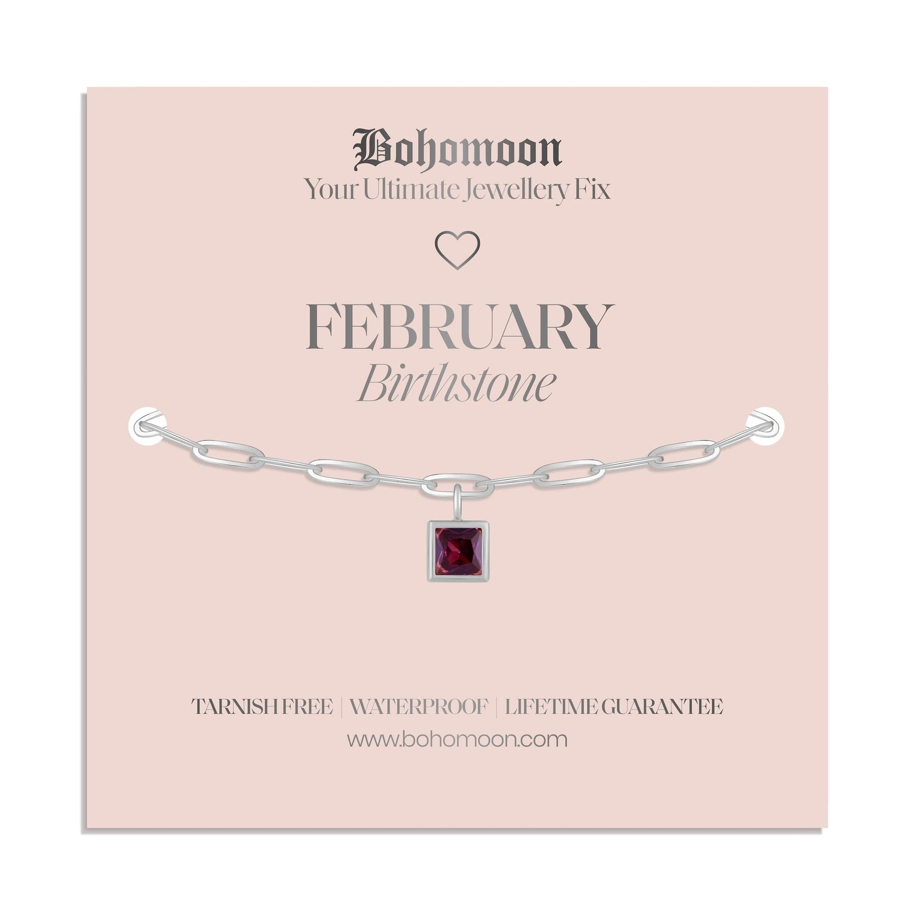 Bohomoon Stainless Steel Birthstone Bracelet