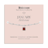 Bohomoon Stainless Steel Birthstone Bracelet