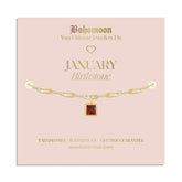 Bohomoon Stainless Steel Birthstone Bracelet