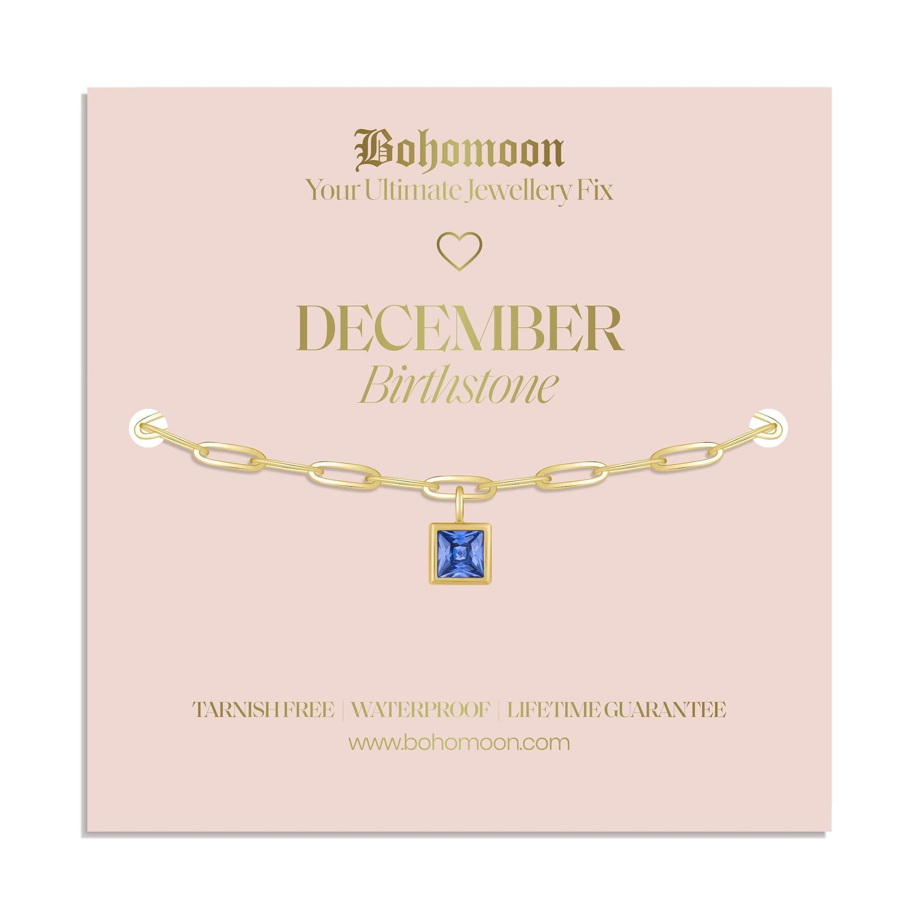 Bohomoon Stainless Steel Birthstone Bracelet