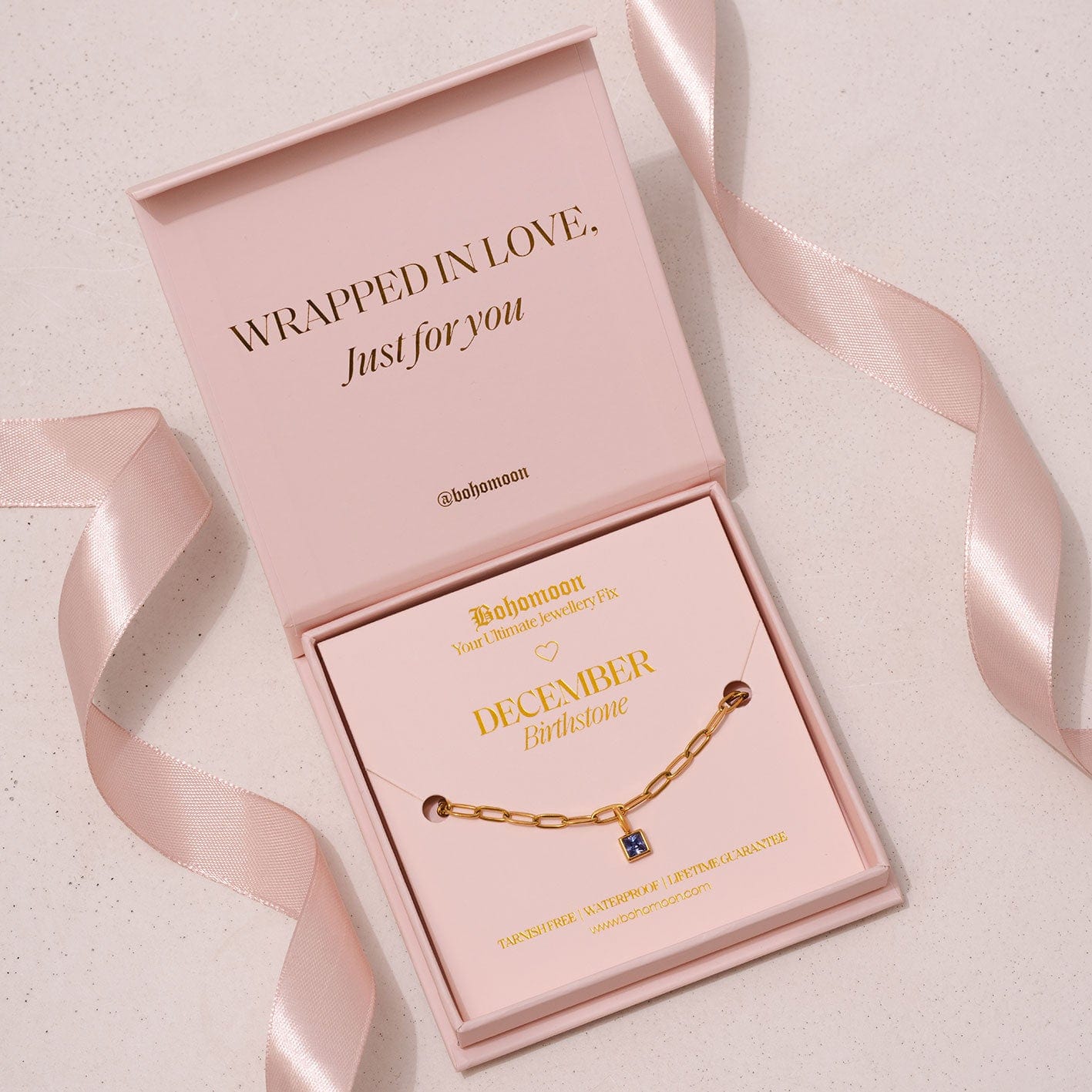 Bohomoon Stainless Steel Birthstone Bracelet