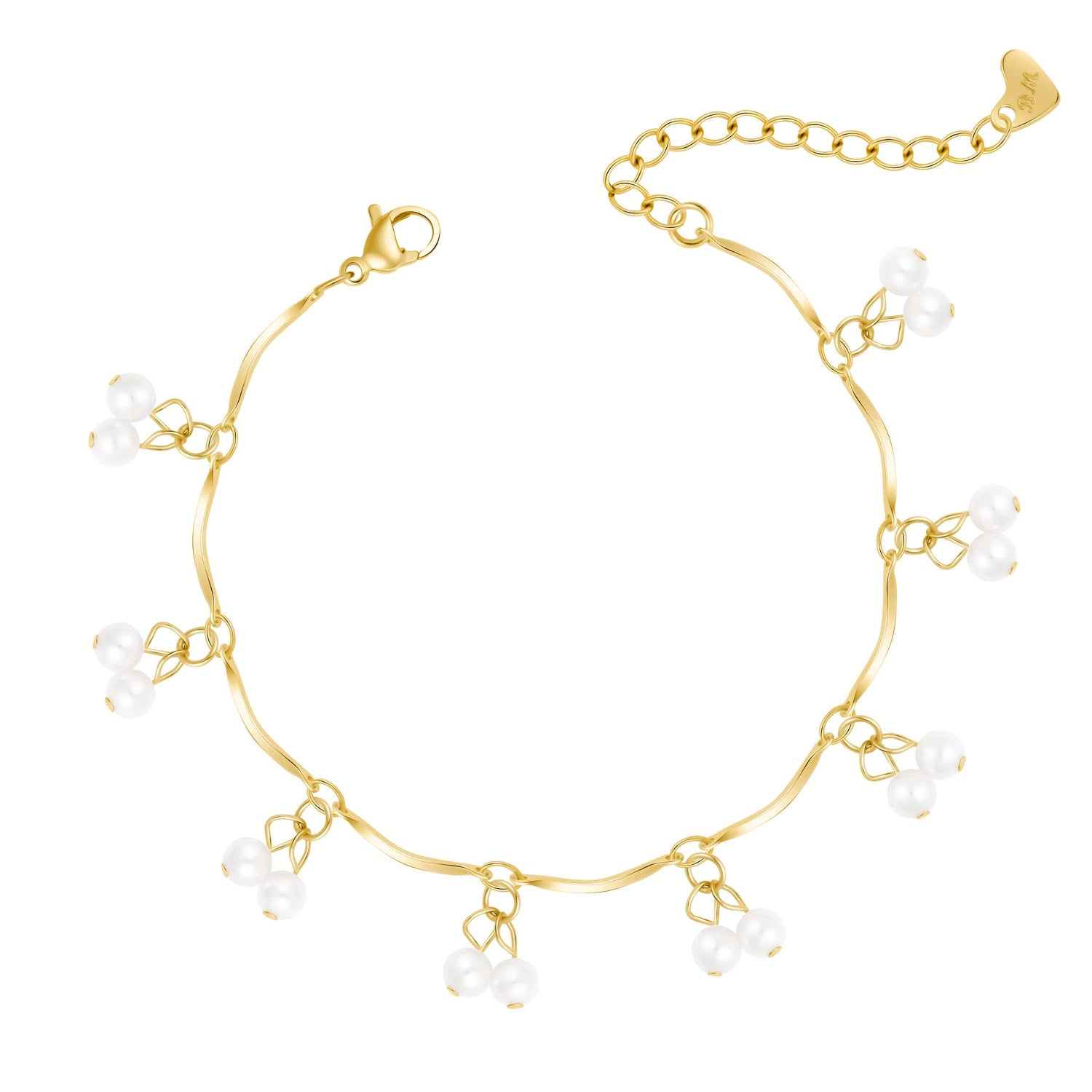 Bohomoon Stainless Steel Boulevard Pearl Bracelet