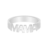 Bohomoon Stainless Steel Block Mama Ring