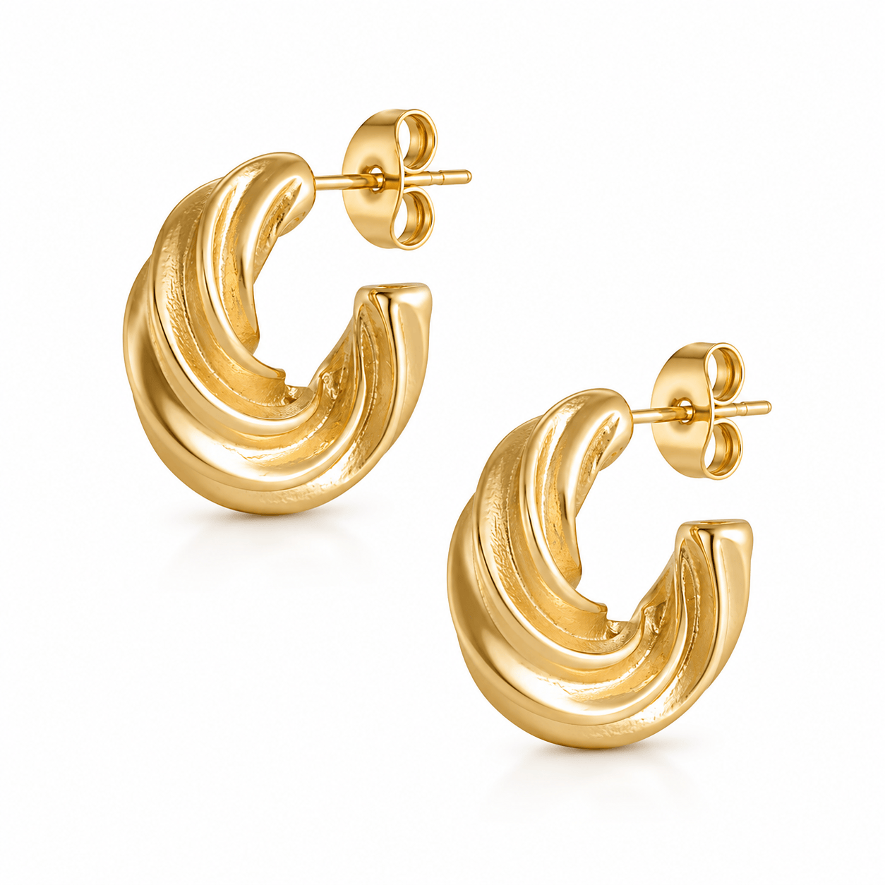 Bohomoon Stainless Steel Carmel Hoop Earrings