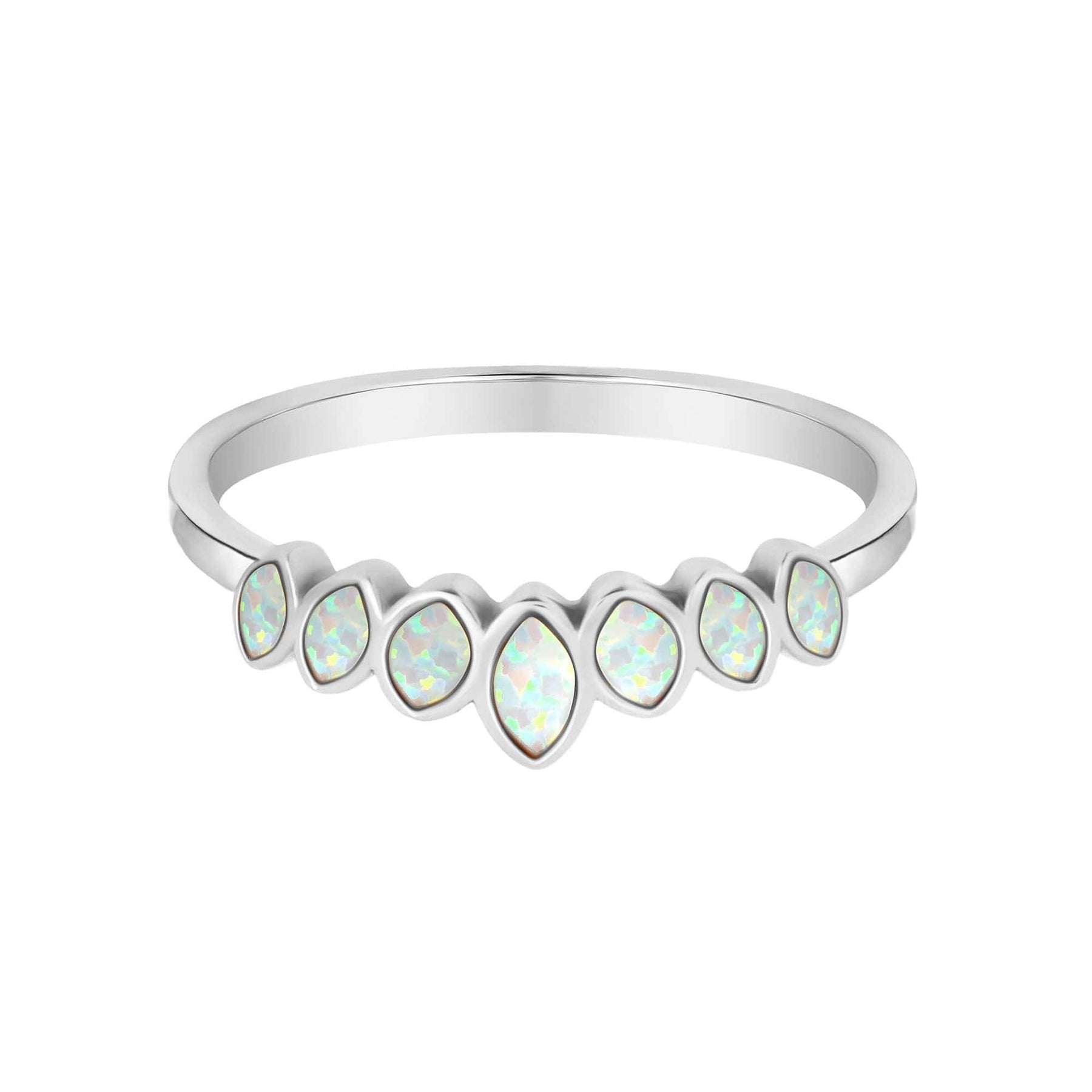 BohoMoon Stainless Steel Catalina Opal Ring Silver / US 6 / UK L / EUR 51 (small)