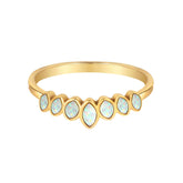 BohoMoon Stainless Steel Catalina Opal Ring Gold / US 6 / UK L / EUR 51 (small)