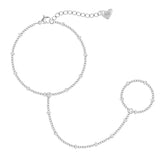 Bohomoon Stainless Steel Cate Hand Chain Bracelet