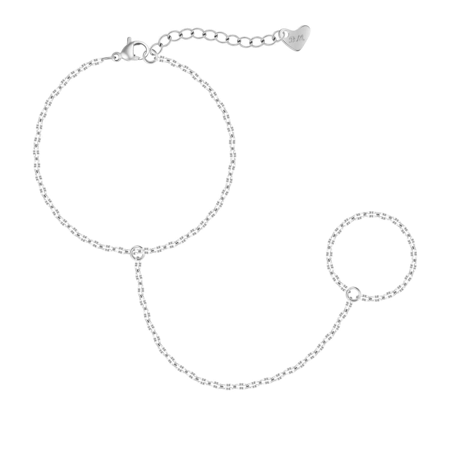 Bohomoon Stainless Steel Chevron Hand Chain Bracelet