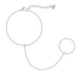 Bohomoon Stainless Steel Chevron Hand Chain Bracelet