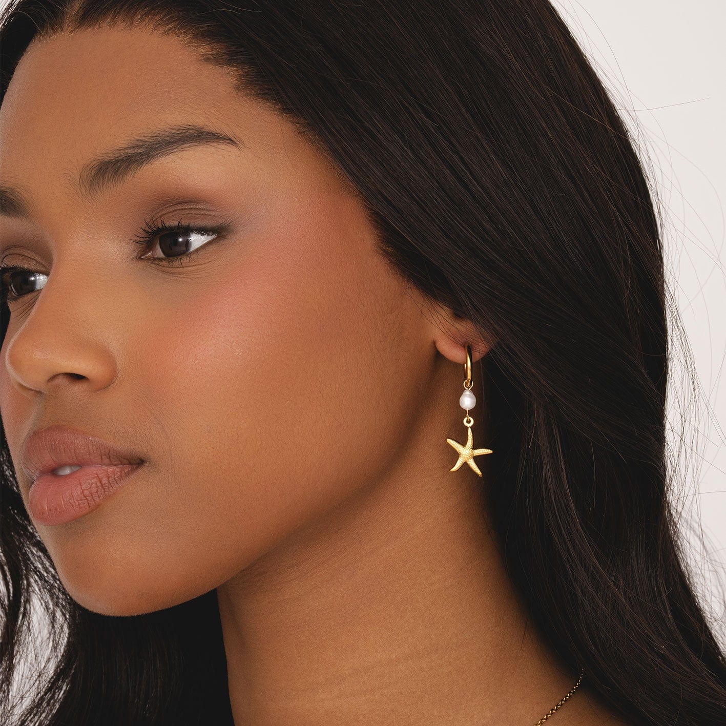 Bohomoon Stainless Steel Colleen Starfish Hoop Earrings