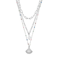 Bohomoon Stainless Steel Confetti Pearl Layered Necklace