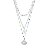 Bohomoon Stainless Steel Confetti Pearl Layered Necklace