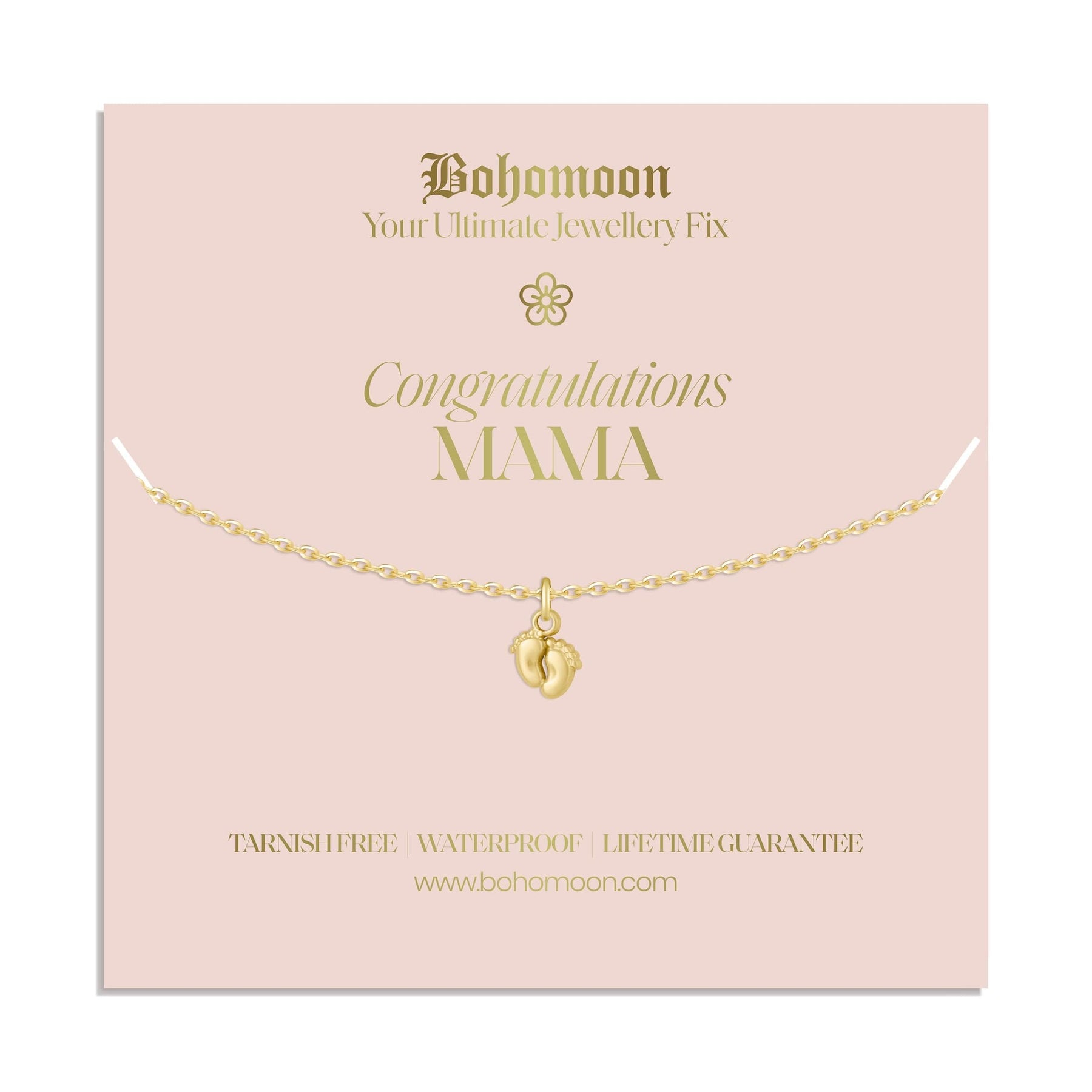 Bohomoon Stainless Steel Congratulations Mama Necklace