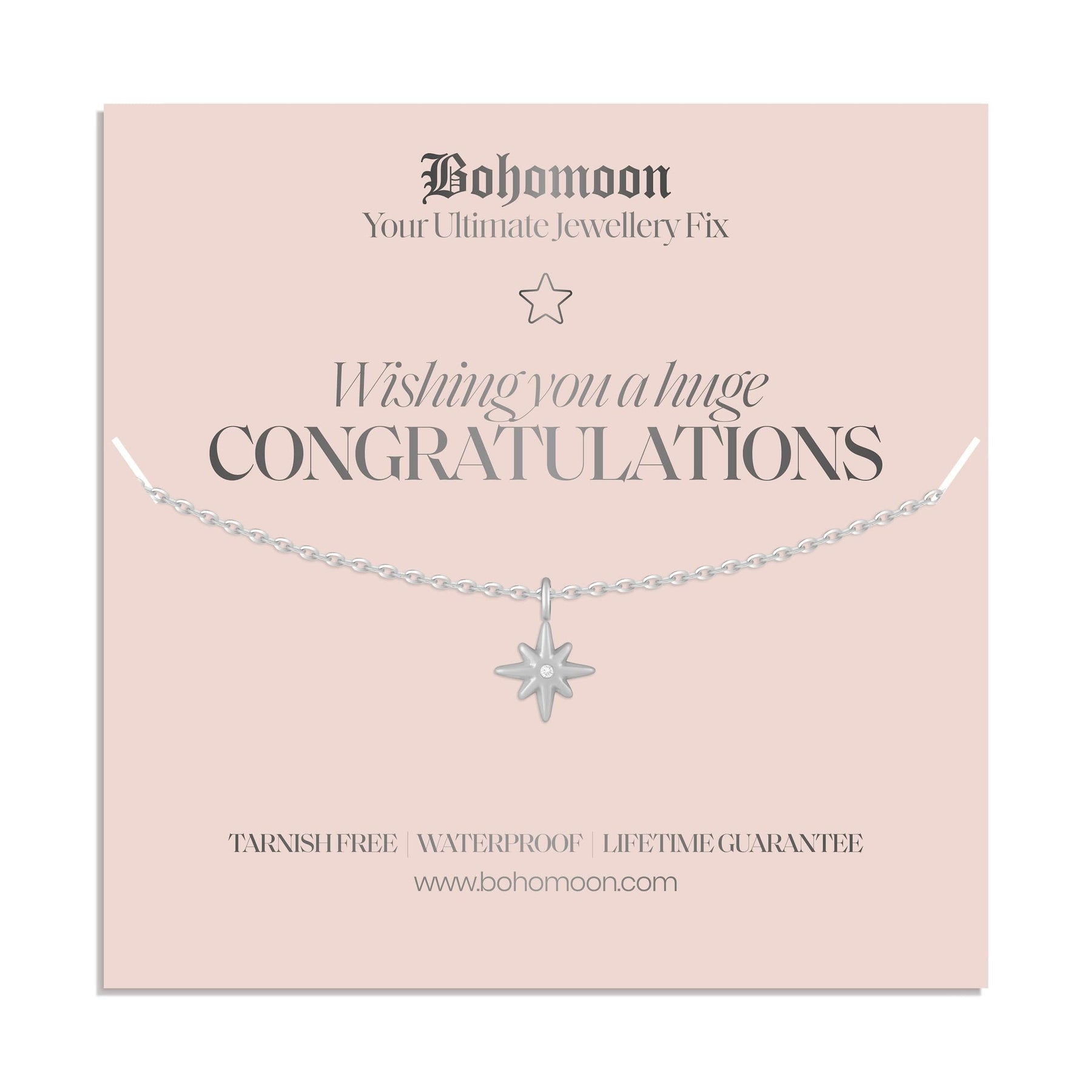 Bohomoon Stainless Steel Congratulations Necklace