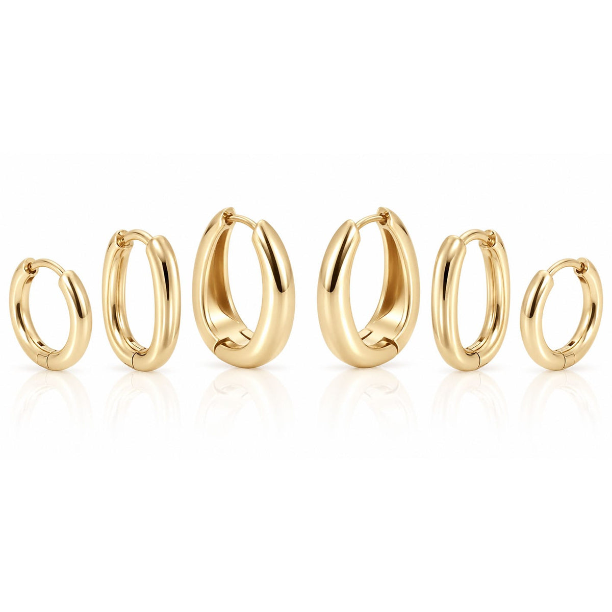 Bohomoon Stainless Steel Cool Girl Stack Earring Set