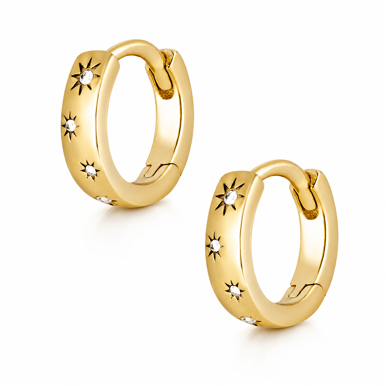 Bohomoon Stainless Steel Cosmic Hoop Earrings