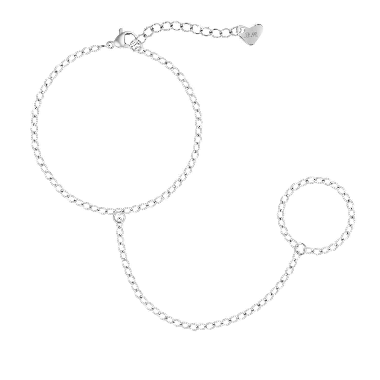 Bohomoon Stainless Steel Cult Hand Chain Bracelet