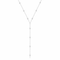 Bohomoon Stainless Steel Dainty Ball Lariat Necklace