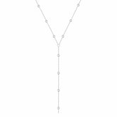 Bohomoon Stainless Steel Dainty Ball Lariat Necklace