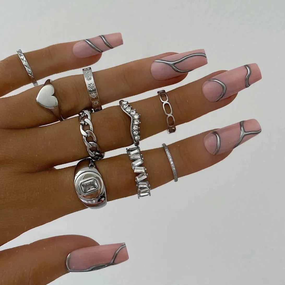 Bohomoon Stainless Steel Daisy Chain Ring