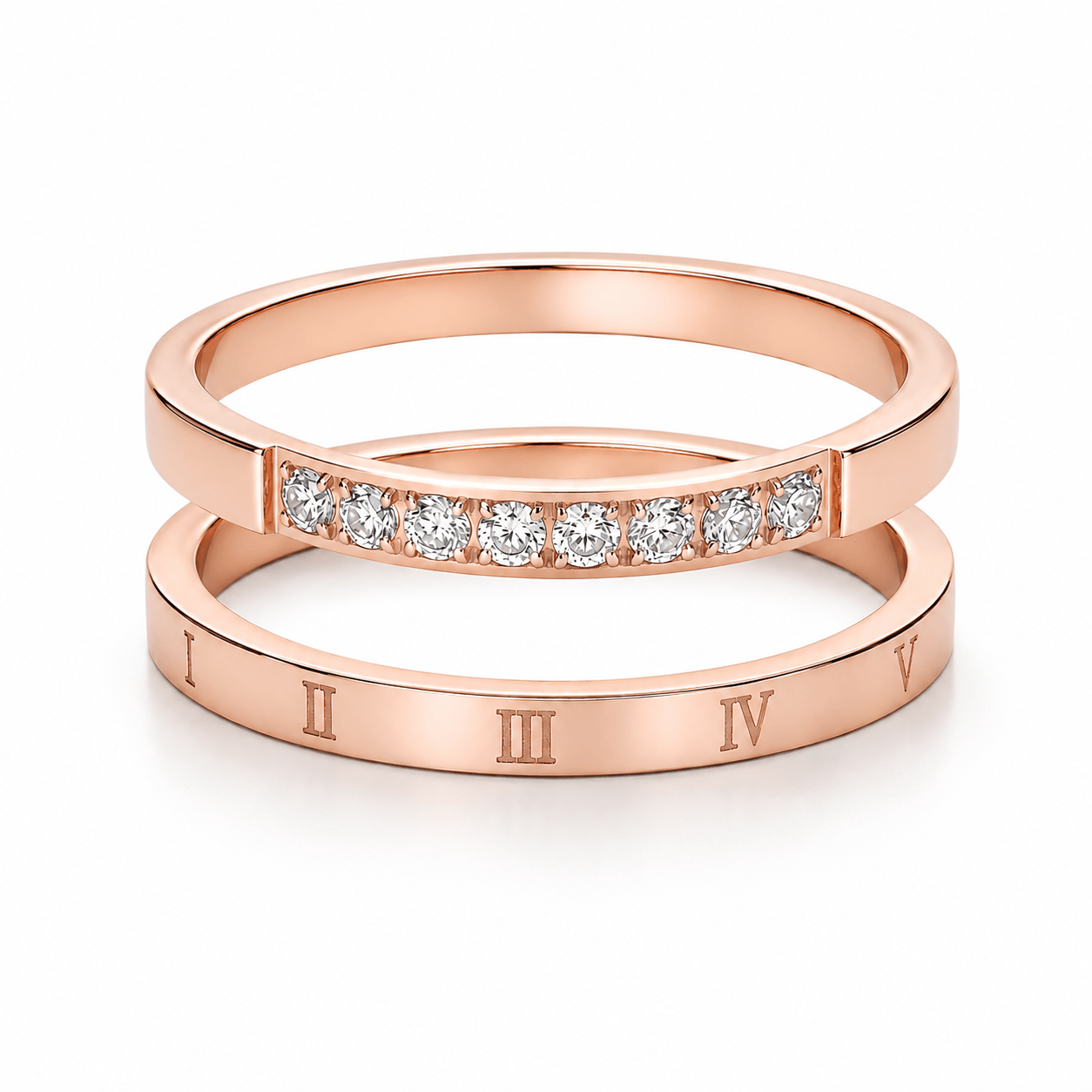 Bohomoon Stainless Steel Delphine Ring Pair