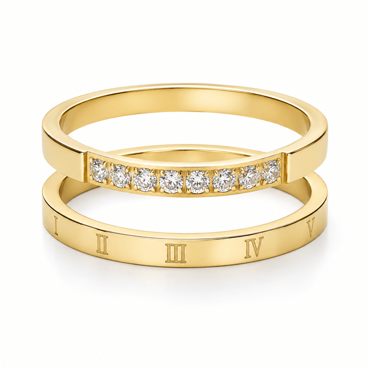Bohomoon Stainless Steel Delphine Ring Pair
