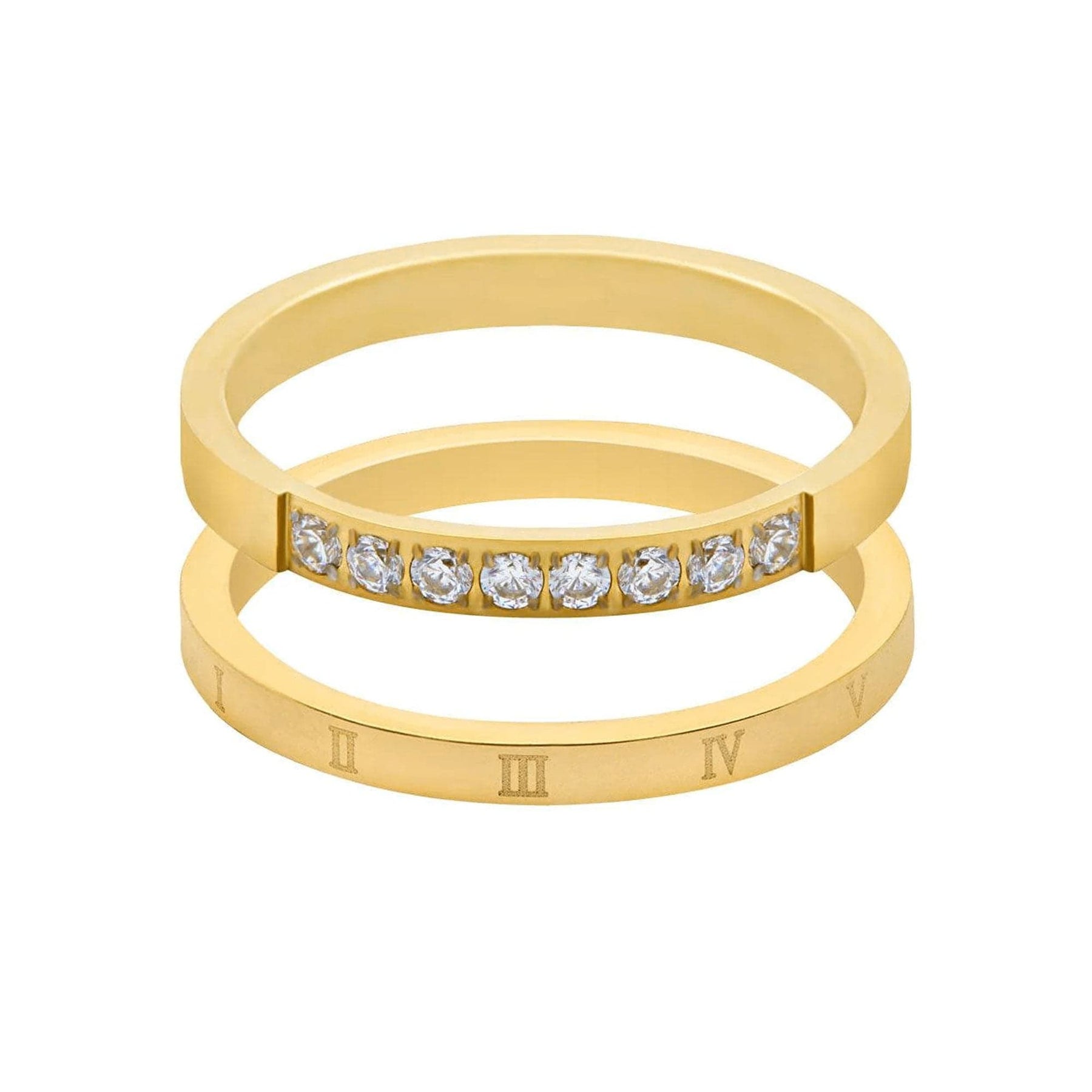 BohoMoon Stainless Steel Delphine Ring Pair