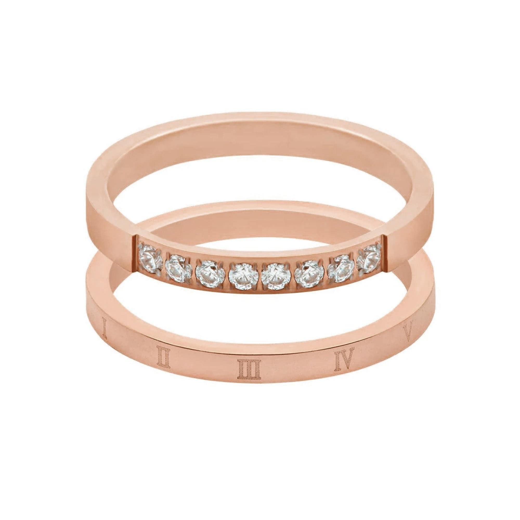 BohoMoon Stainless Steel Delphine Ring Pair