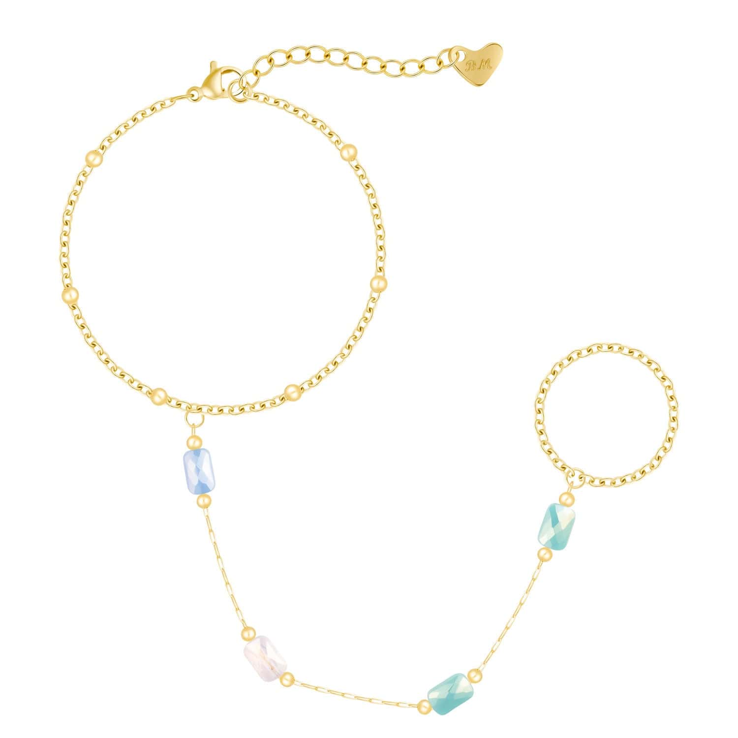 Bohomoon Stainless Steel Demi Hand Chain Bracelet