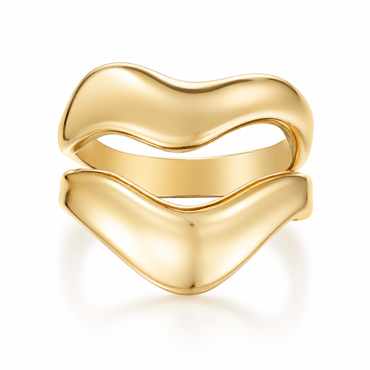 Bohomoon Stainless Steel Double Swirl Ring