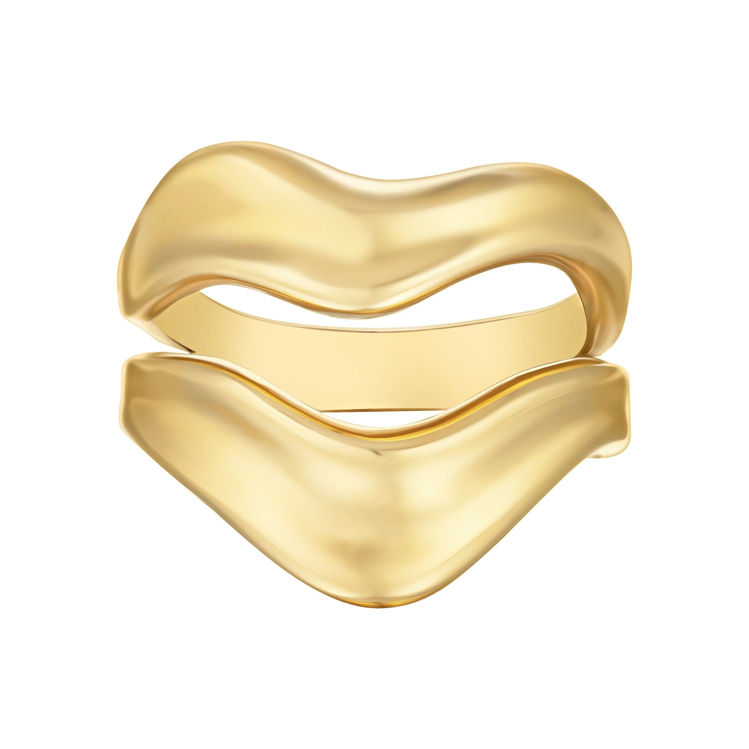 Bohomoon Stainless Steel Double Swirl Ring