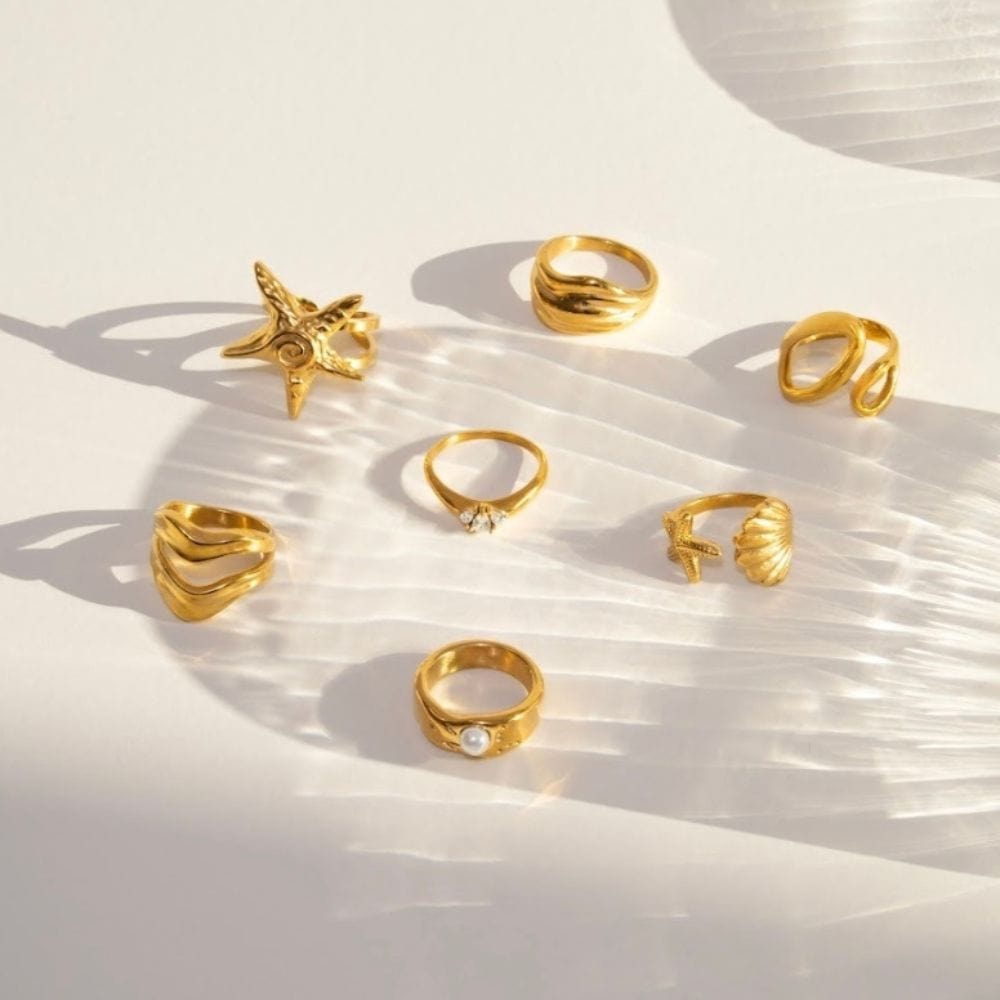 Bohomoon Stainless Steel Double Swirl Ring