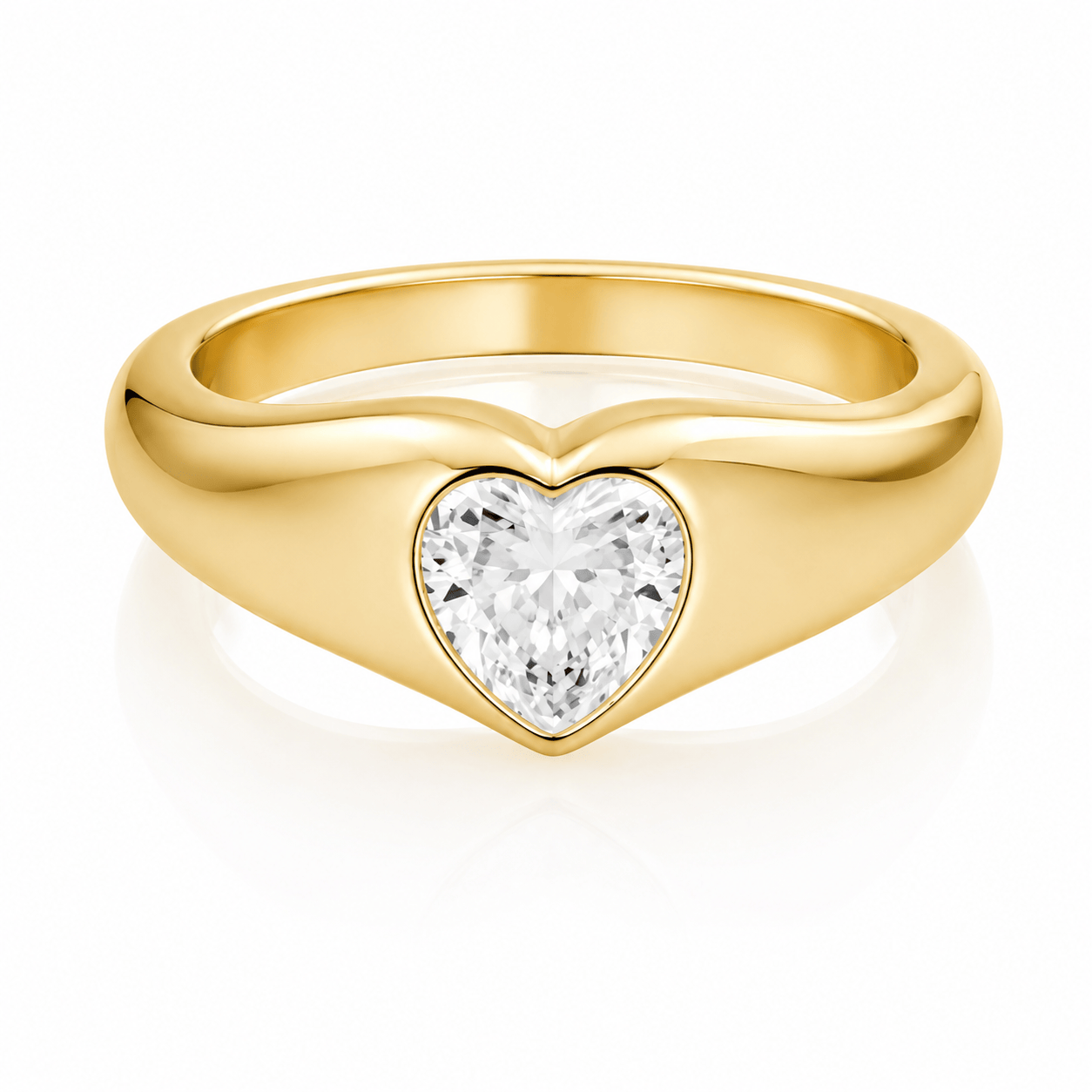 Bohomoon Stainless Steel Duchess Heart Pinky Ring